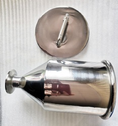 Heyi bigger food grade manual stainless steel dose 304 stainless hopper 13l